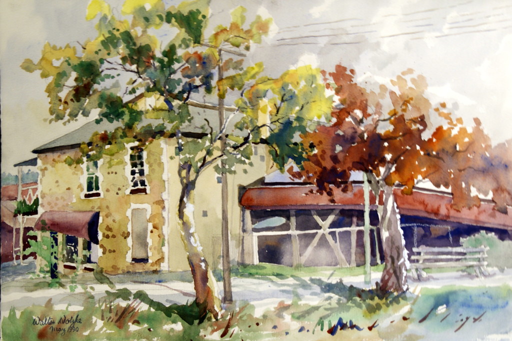 Walter Wotzke Watercolour German Arms Hahndorf